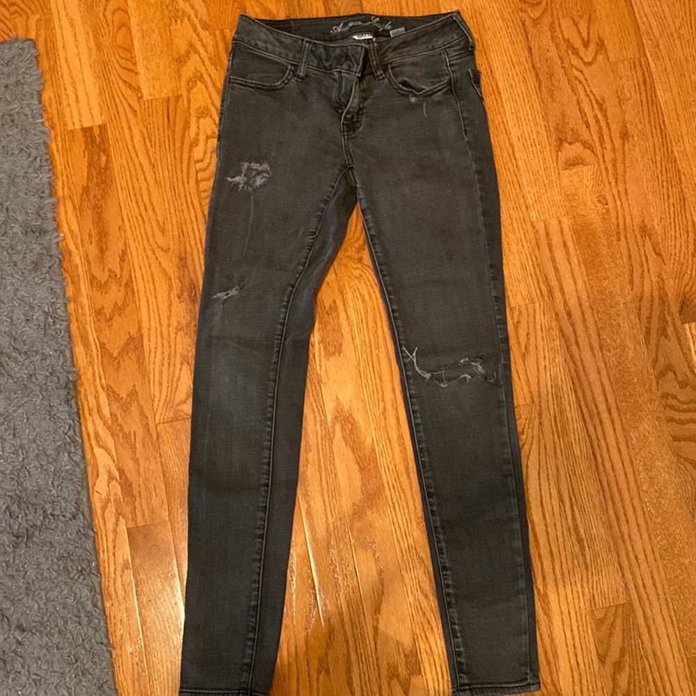 American Eagle ripped black jeans